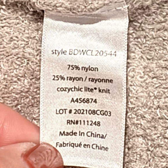 Barefoot Dreams CozyChic Lite Ribbed Kimono Cardigan Sweater - Vintage Rose Pink - Picture 5 of 5